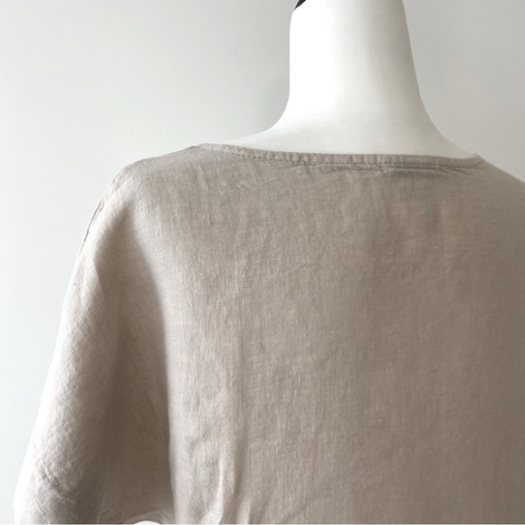 Neutral Linen Dress | Made in Italy - Picture 12 of 12